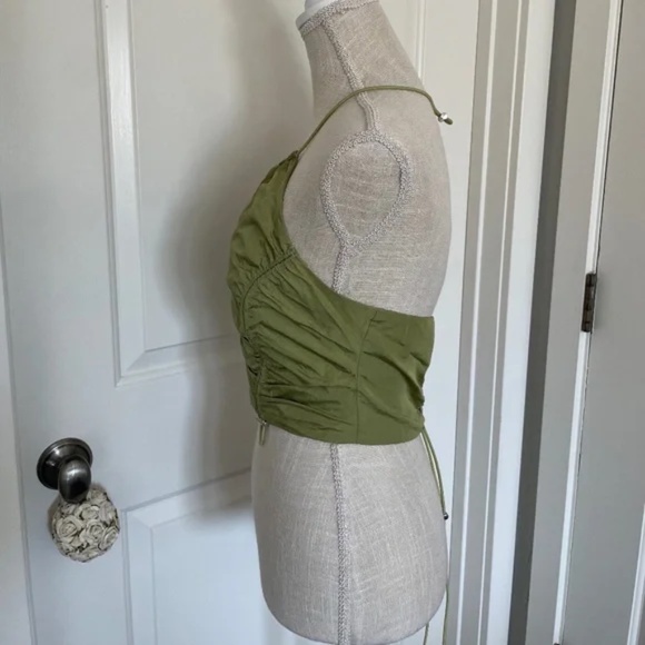 Forever 21 | Toggle Drawstring Halter Crop Top – Lace-Up Back, Size M - Picture 9 of 13